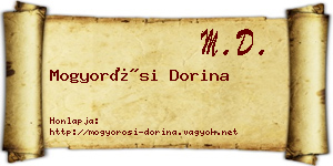 Mogyorósi Dorina névjegykártya