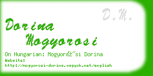 dorina mogyorosi business card